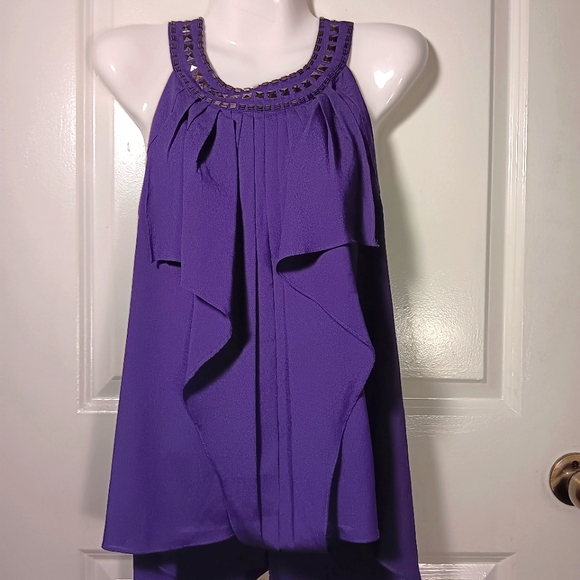 Gaudie pleated purple top NWT szS - Picture 3 of 7